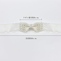 レースパールリボンバレッタ